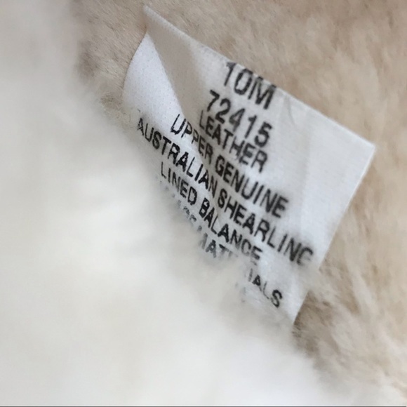 The Vermont Country Store Navy Leather Upper with Australian Shearling Size 10 - Picture 8 of 10